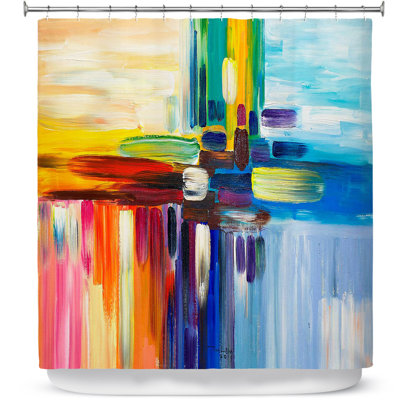 Rideau de douche Stripes Rainbow I