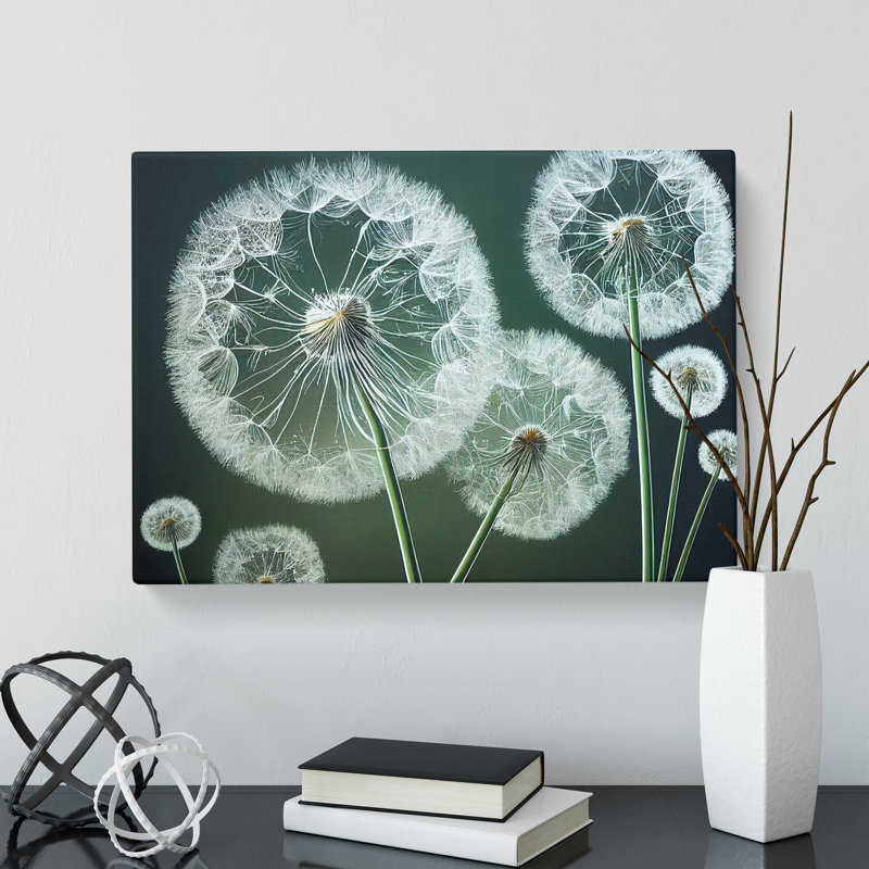 Joyful Dandelion Flowers - Wrapped Canvas, 35cm H x 50cm W x 3cm D