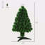 Sapin de Noël artificiel pré-éclairé de 2,5 pi avec branches réalistes, lumières DEL à fibre optique et 85 pointes
