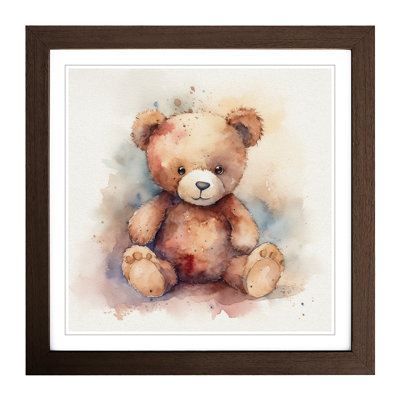 Teddy Bear Watercolour No.1 - Framed Print