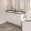 Armoire de salle de bain Furinno Shaker sans comptoir, prête à assembler, P 21 po x l 24 po x H 34,5 po, blanc
