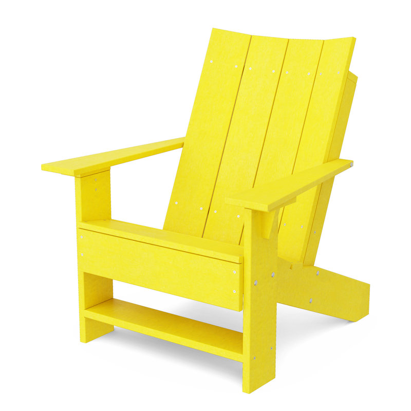 Contemporary Adirondack Chair, Lemon Yellow