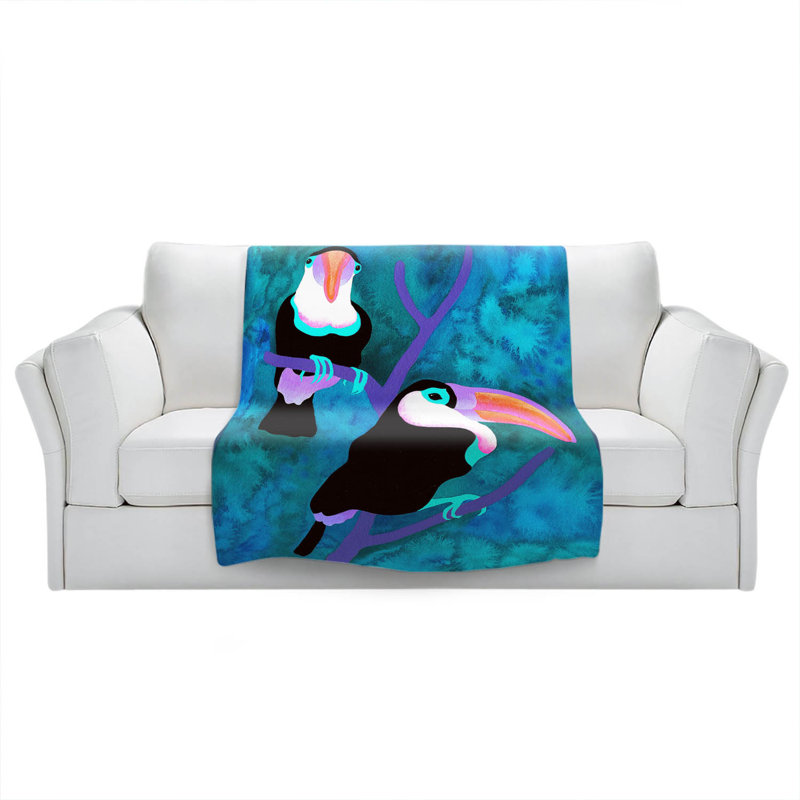 Jeté toucans , l 68 po x L 80 po