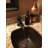 15" Square Copper Bathroom Sink
