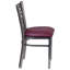 Ensemble de 2 chaises de restaurant en métal avec revêtement en X-977723461