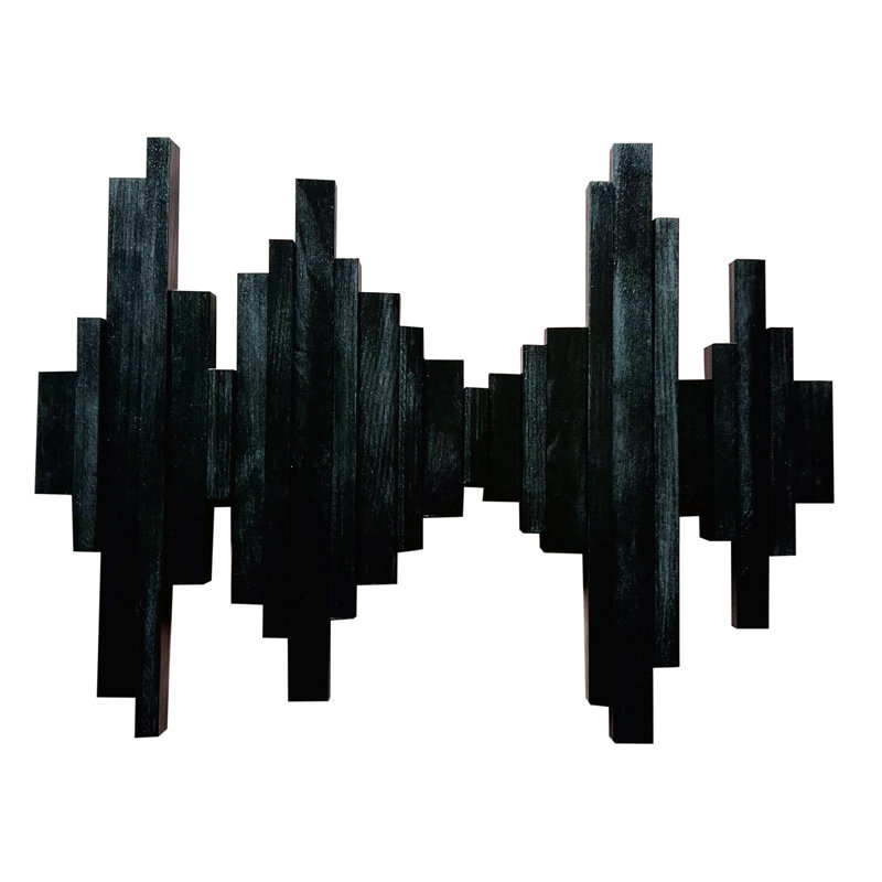 "You can do this" - Modern Interpretation of Soundwaves in Wooden Art