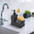 Dish Soap Dispenser With Sponge Holder,Liquid Hand And Dish Soap Dispenser And Spong Caddy With Brush Holder 3 In 1 Countertop Organizer,Black