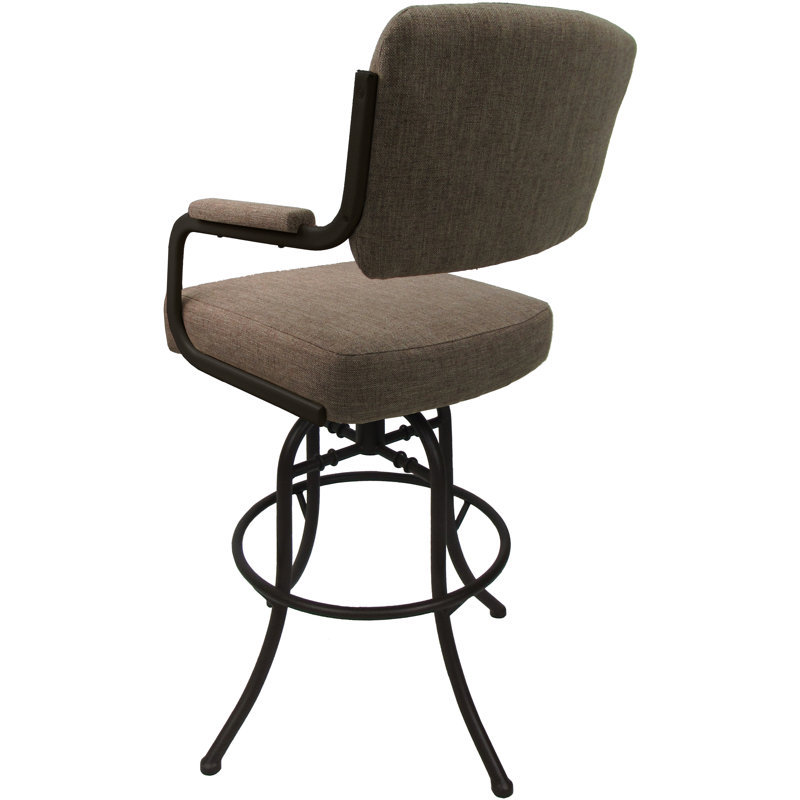 Tabouret de bar pivotant 30 po Jomiah, Brun, Beige