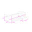Lit plateforme simple en bois 2 tiroirs avec tête et pied de lit-1714551003