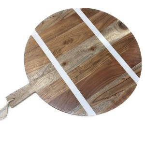 Planche à fromage Millwood Pines Dresdyn, H 0,50 po x l 15,25 po x P 17 po, Brun / blanc
