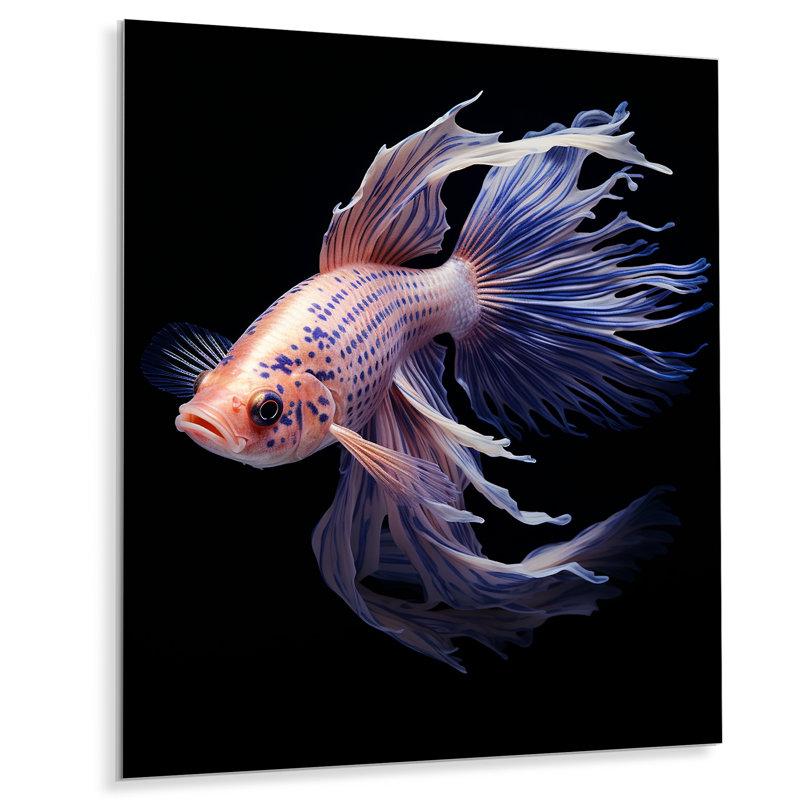 " Purple Kois Fish Delicate Patterns ", 20" H x 12" W x 1" D