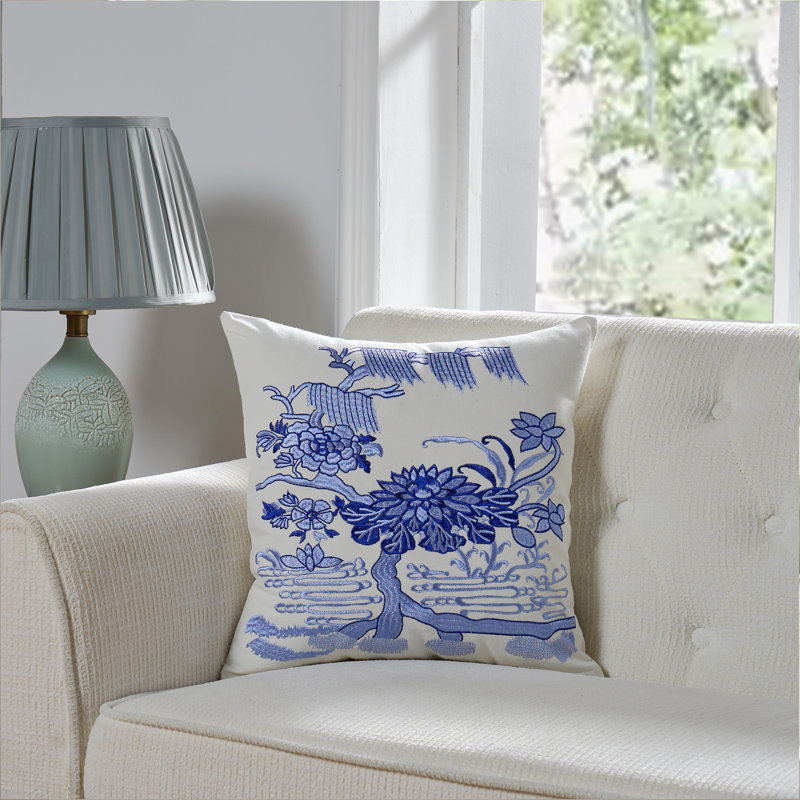 Dalshawn Toile Cotton Pillow Cover