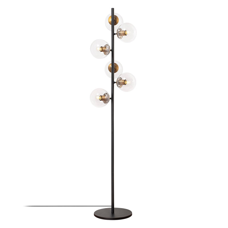 Gopinath 13.76'' Tree Floor Lamp, Black
