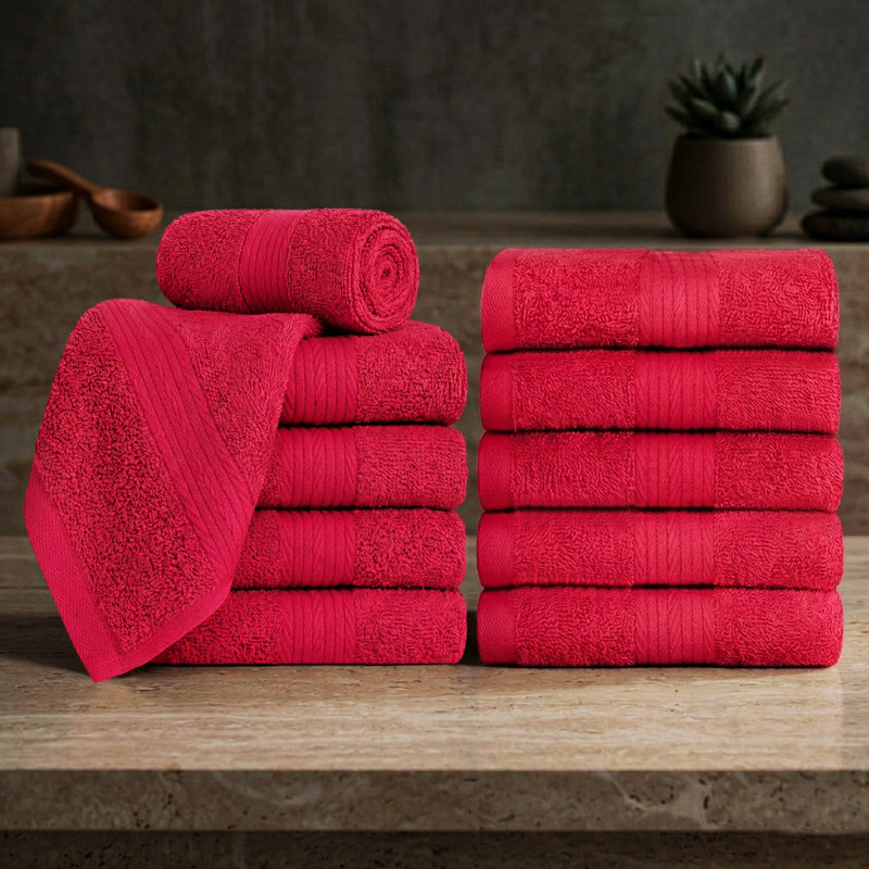Gant de toilette, Rouge