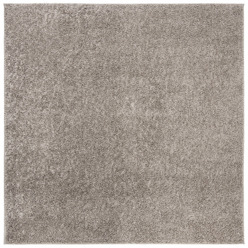 Helsel Shag Performance Machine Washable Solid Color Rug, Square 6'7"