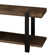 Alezzi 48" Wide Rustic Industrial Solid Wood and Metal Frame Entryway Bench With 1 Shelf
