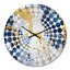 Horloge murale abstraite bleue et dorée à motif abstrait de luxe-101235639