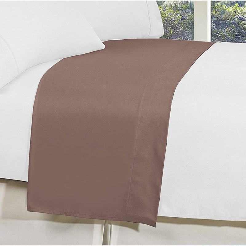 Microfiber Jersey Knit Flat Sheet, King Flat Sheet, Taupe