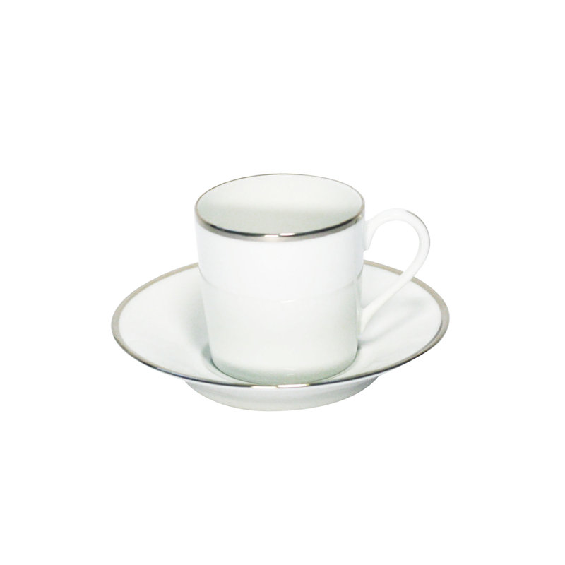 Orsay Porcelain Espresso Cup, Platinum, 3 oz.