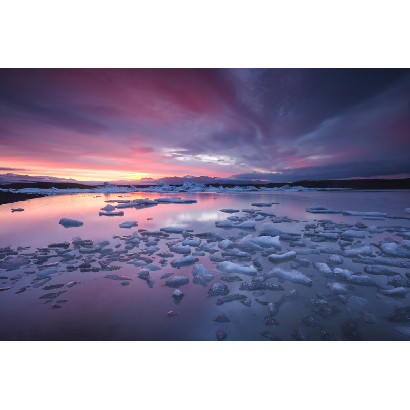 Glacier Lake, Fjallsarlon - Wrapped Canvas Print, 30cm H x 46cm W x 3.8cm D