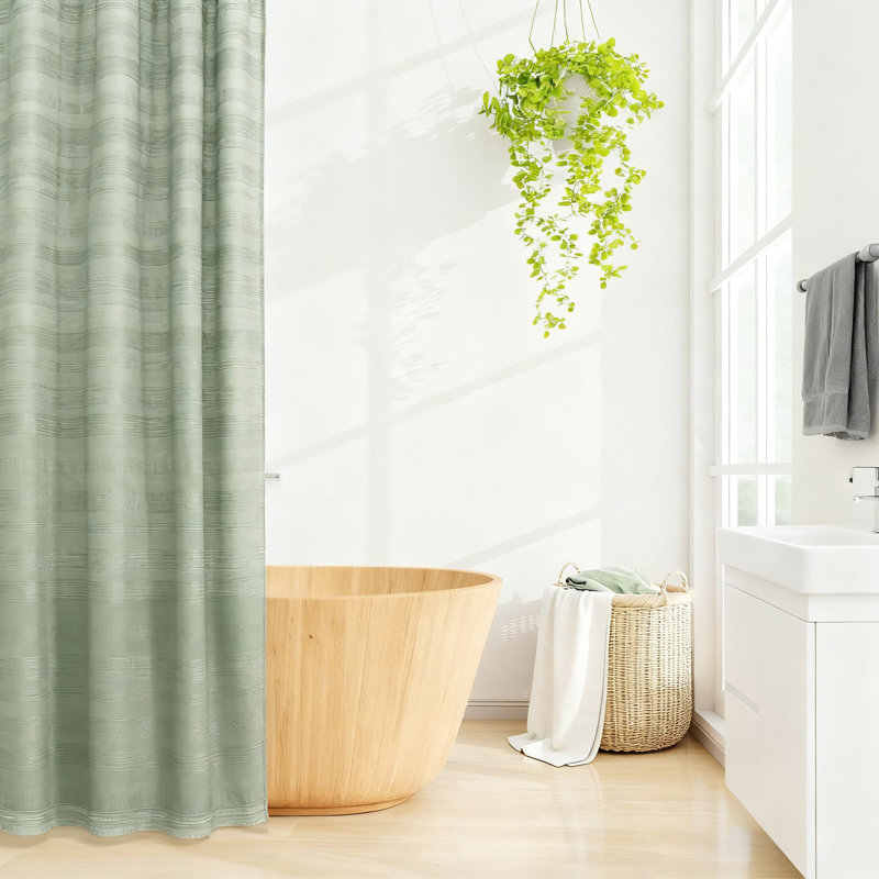 Rideau de douche Farmhouse, Vert