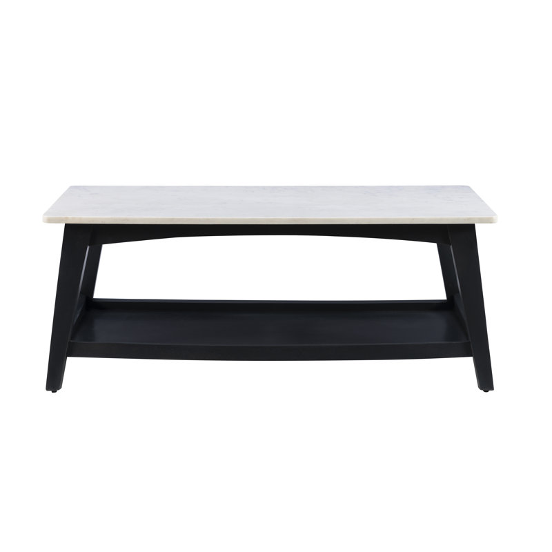 Table basse à quatre pieds avec rangement Annalyne, Noir