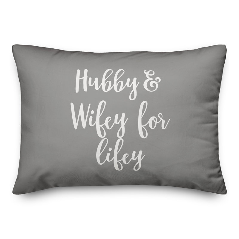  Coussin Hubby & Wifey for Lifey, Gris