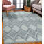 6x10 Ivory Hand-Knotted Wool Diamond Trellis Geometric Modern Contemporary Carpet Rug