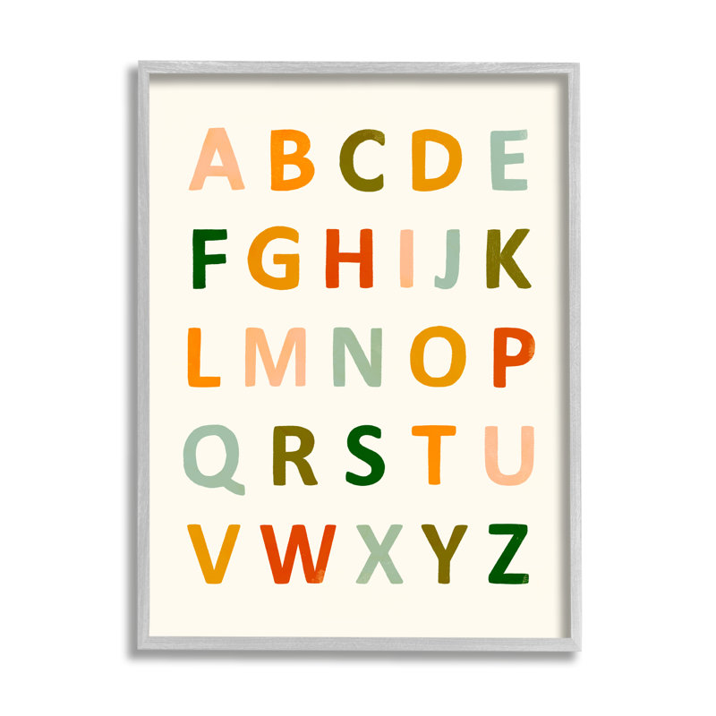 ABC ABC, H 14 po x l 11 po, Estampe numérique Farmhouse