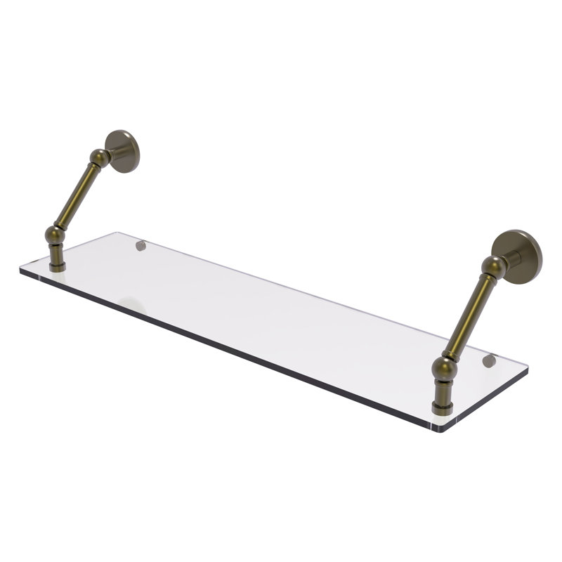 Dalston Bracket Shelf, Antique Brass, 8" H x 30" W x 8'" D