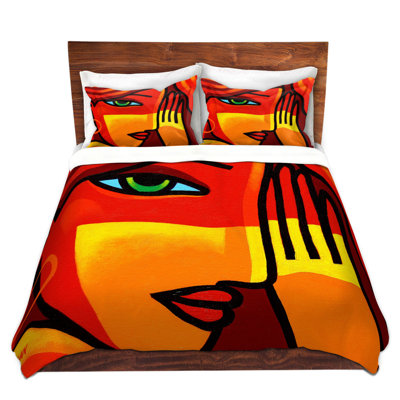 Ensemble de housse de couette en microfibre DiaNoche par John Nolan - Green Eyes