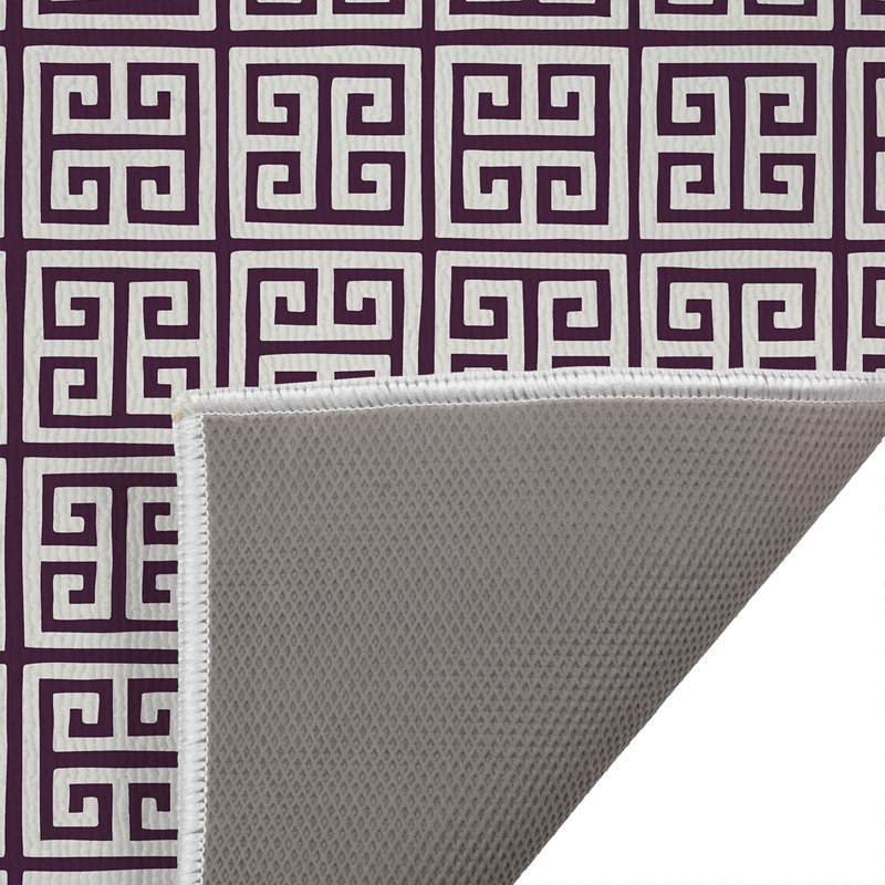 Tapis de toilette rectangulaire absorbant et antidérapant Cuddle Key, L 34 po x L 21 po, Aubergine
