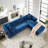 Joannette Polyester Blend Tufted Sofa & Chaise Sectional with Nailhead Trim -647190598