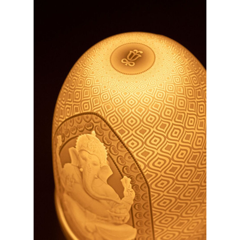 Lord Ganesha And Goddess Lakshmi Dome Lamp