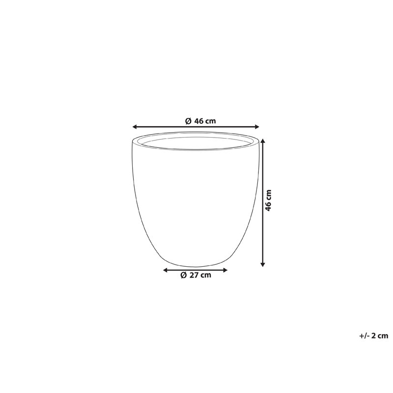 Lucendia Pot Planter, Dark Grey, 46cm H x 46cm W x 46cm D