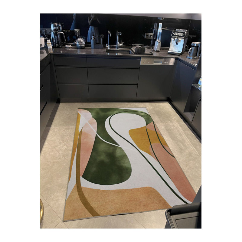 Tapis à motif de spirale multicolore Sydney Sydney, Tapis de couloir 3 pi 3 po x 6 pi 7 po inclus