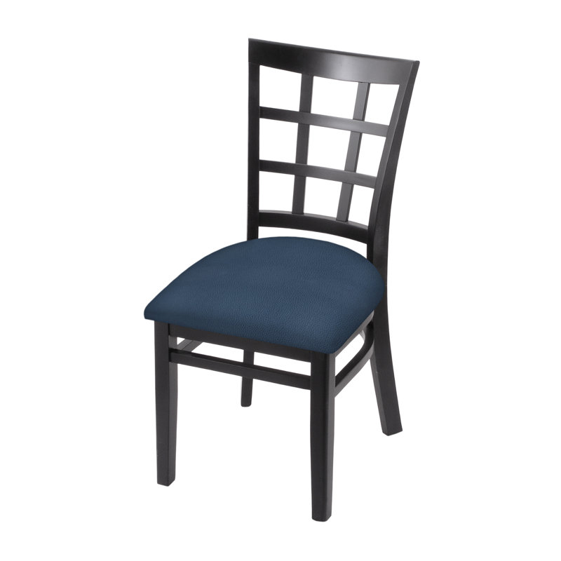 Hampton 18'' H Upholstered Beech Side Chair, Rein Bay, Black