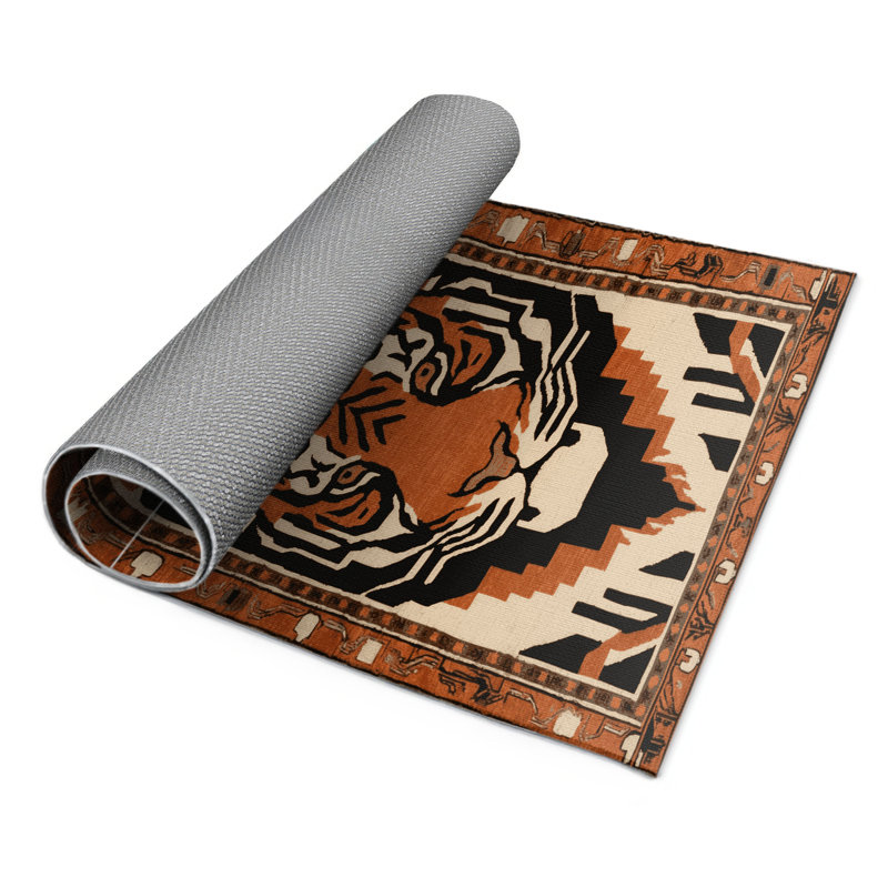 ArtDeco Brown Indoor and Outdoor Area Rug, Rectangle 9' x 12'