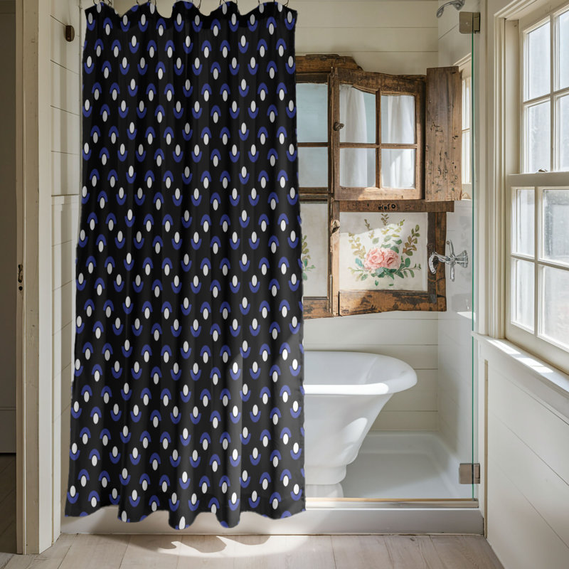 Rideau de douche 1 pièce Blue Grandeur, H 74 po x l 71 po