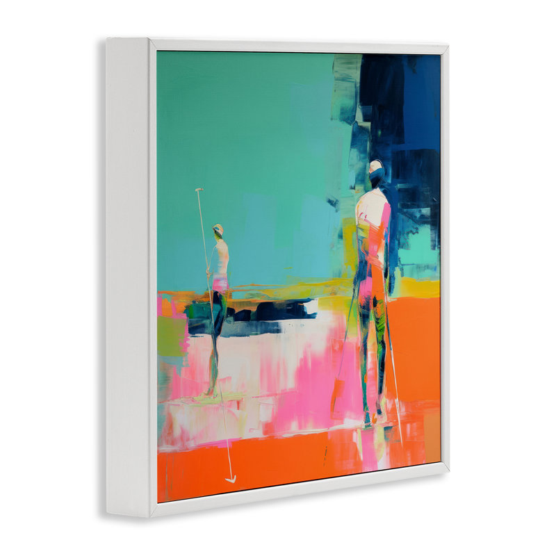 Reproduction giclée sur toile à  cadre gris « Vue sur un terrain de golf » par Irena Orlov, Giclée encadrée blanc bord de mer