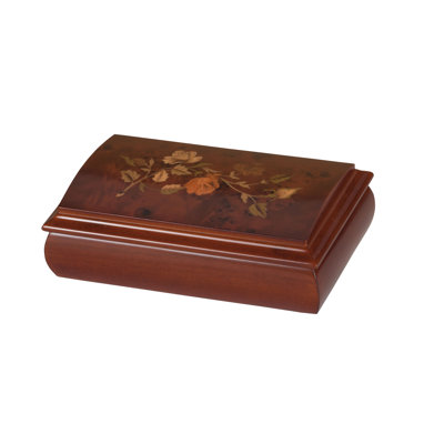 Walnut Rose Jewellery Box +