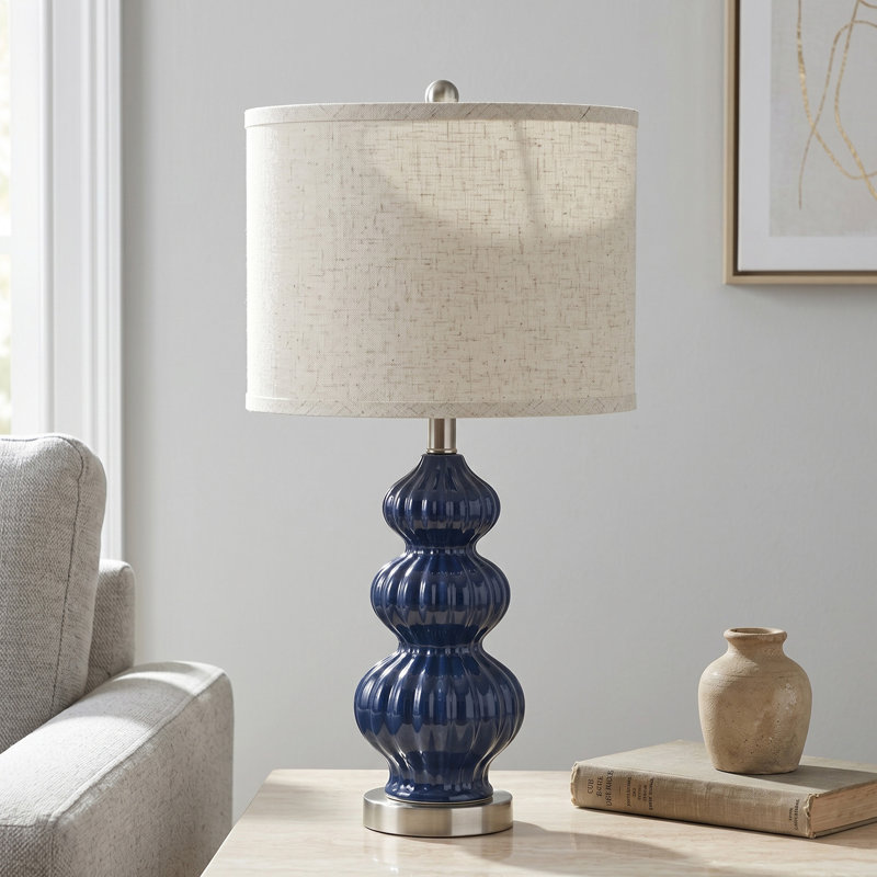 Lampe de table 25 "en céramique Archaimbaud, Marine