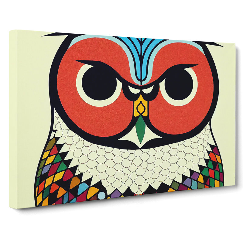 Owl Art Retro Vol.5 Abstract - Wrapped Canvas, 50cm H x 76cm W x 3cm D