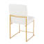 Ensemble de 2 chaises de salle à manger en similicuir à dossier haut Clean, cadre doré, élégance contemporaine