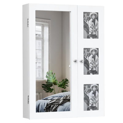 Armoire à bijoux murale avec miroir Akemy