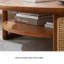 Table basse ronde en bois de cerisier