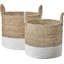 Hand Woven Wicker Laundry Hamper with Handles-105726300