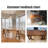 Simple log-style large rectangular solid wood dining table-716444357