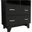 Commode à deux tiroirs Portobelo, deux tablettes, dessus, quatre pieds-1733240381
