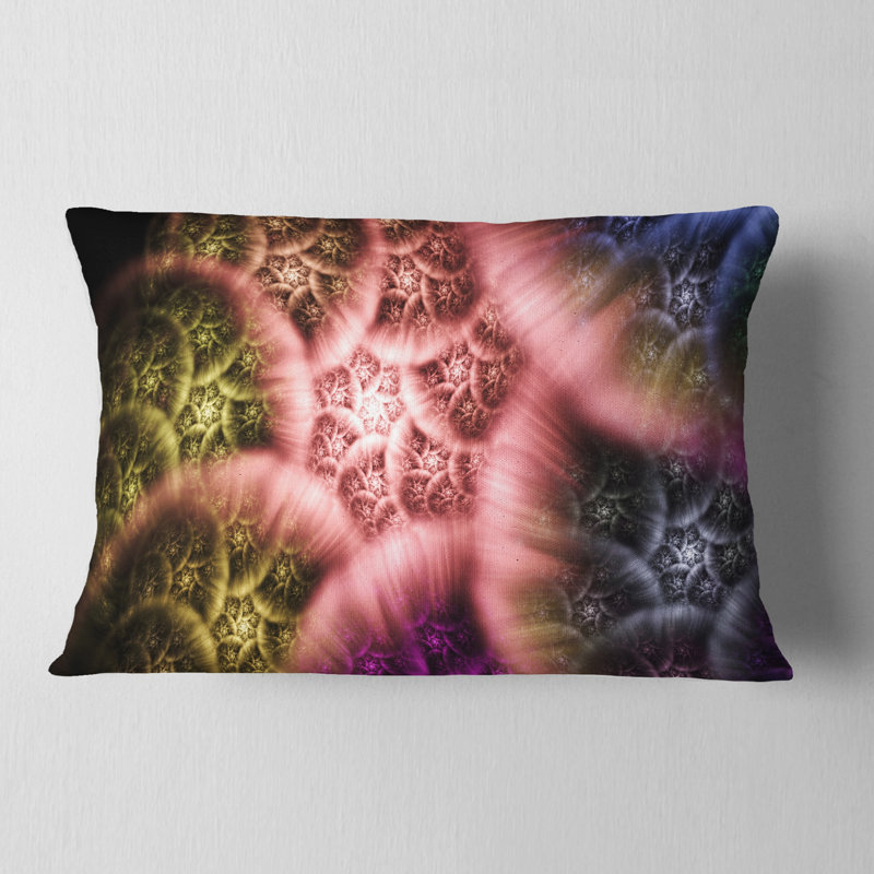 Coussin lombaire abstrait avec nuages, Brun